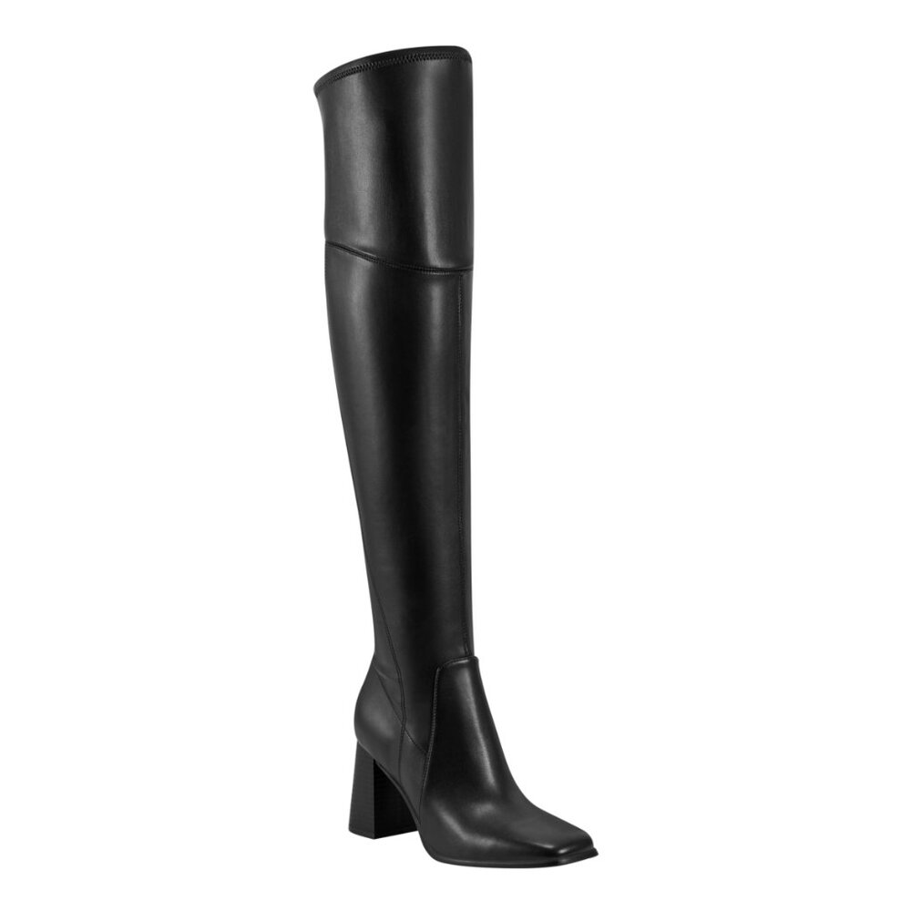 Womens Solid Man Made Over-the-Knee Boots